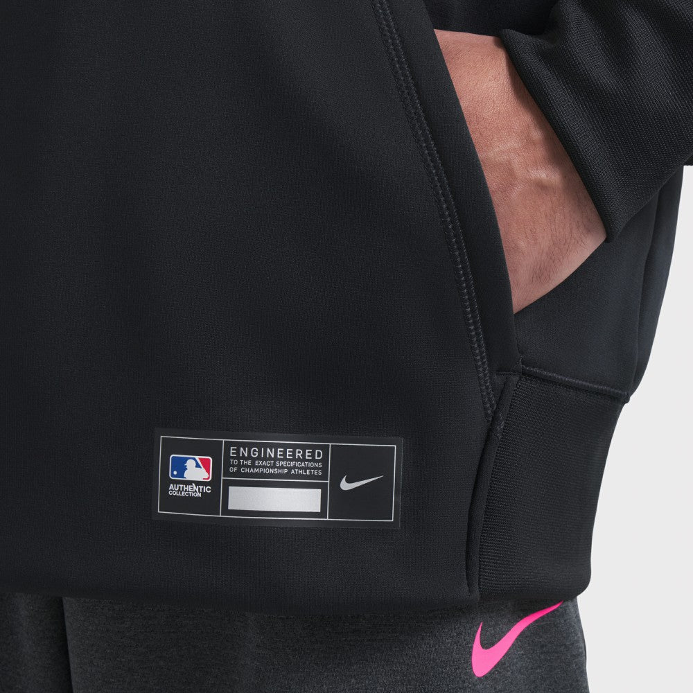 Black Miami Marlins Nike 2025 City Connect Authentic Collection Therma Pullover Hoodie