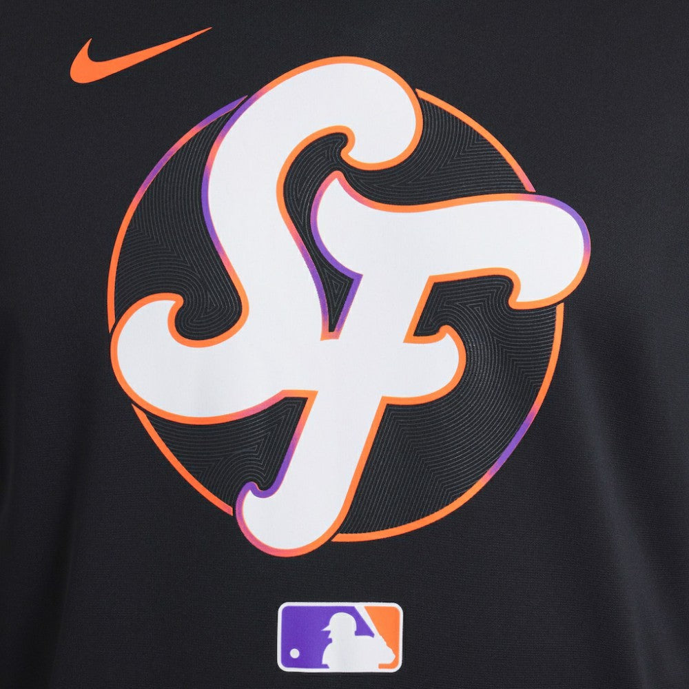 Black San Francisco Giants Nike 2025 City Connect Authentic Collection Performance Pullover Hoodie