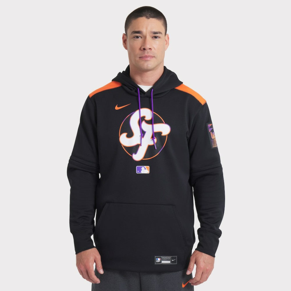 Black San Francisco Giants Nike 2025 City Connect Authentic Collection Performance Pullover Hoodie