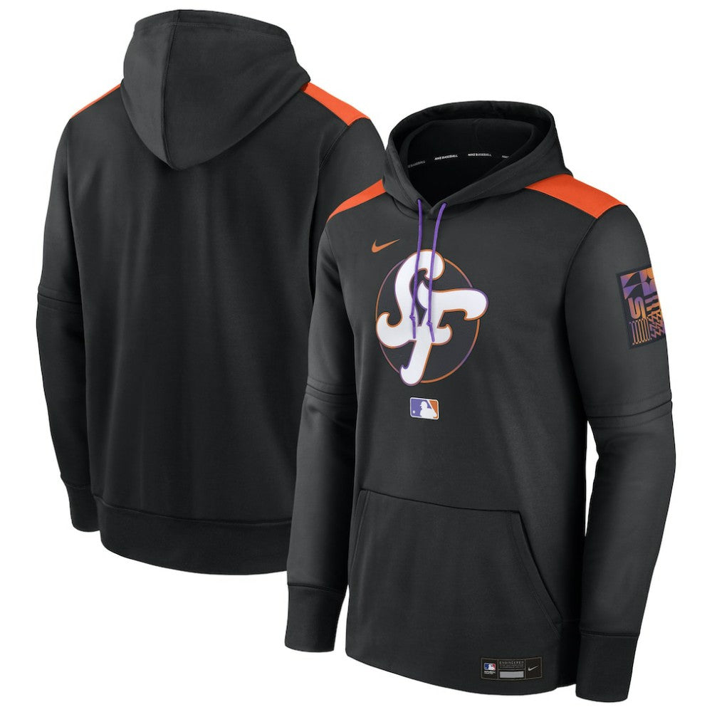 Black San Francisco Giants Nike 2025 City Connect Authentic Collection Performance Pullover Hoodie