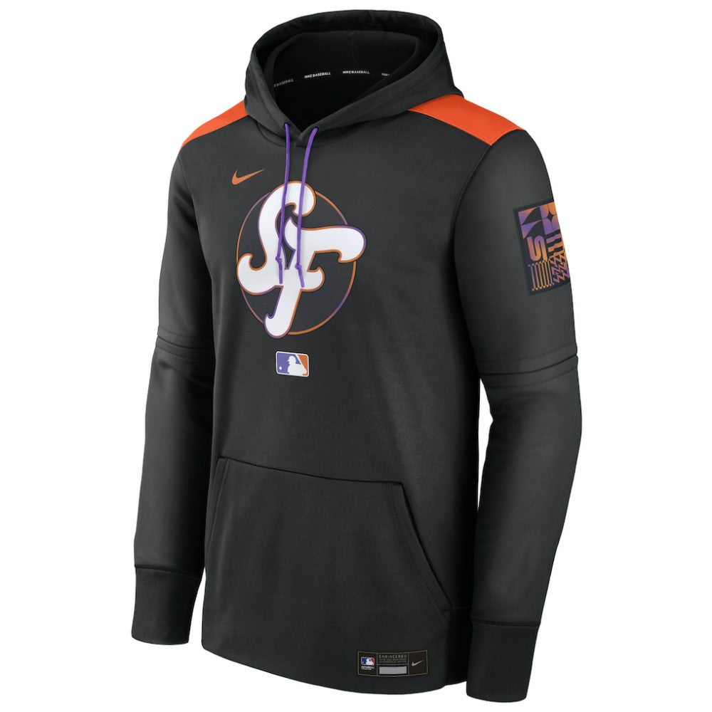 Black San Francisco Giants Nike 2025 City Connect Authentic Collection Performance Pullover Hoodie