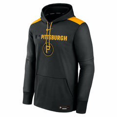 Black Pittsburgh Pirates Nike Authentic Collection City Connect Therma Pullover Hoodie