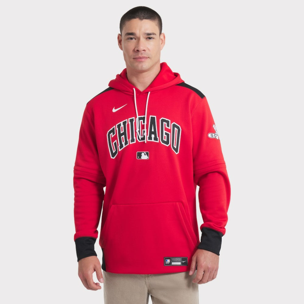 Red/Black Chicago White Sox Nike 2025 City Connect Authentic Collection Performance Pullover Hoodie