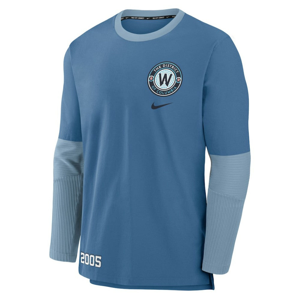 Blue Washington Nationals Nike 2025 City Connect Authentic Collection Player Dri-FIT Lightweight Pullover