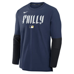 Navy Philadelphia Phillies Nike 2025 City Connect Authentic Collection Player Dri-FIT Lightweight Pullover