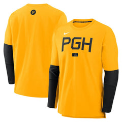 Gold Pittsburgh Pirates Nike 2025 City Connect Authentic Collection Player Dri-FIT Lightweight Pullover