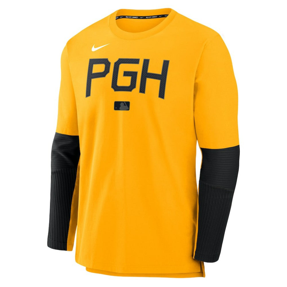 Gold Pittsburgh Pirates Nike 2025 City Connect Authentic Collection Player Dri-FIT Lightweight Pullover
