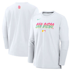 White San Diego Padres Nike 2025 City Connect Authentic Collection Player Dri-FIT Lightweight Pullover