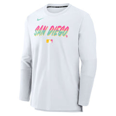 White San Diego Padres Nike 2025 City Connect Authentic Collection Player Dri-FIT Lightweight Pullover