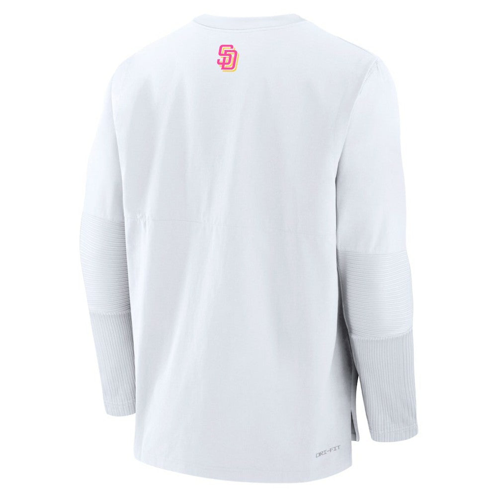 White San Diego Padres Nike 2025 City Connect Authentic Collection Player Dri-FIT Lightweight Pullover