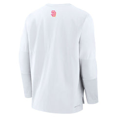 White San Diego Padres Nike 2025 City Connect Authentic Collection Player Dri-FIT Lightweight Pullover