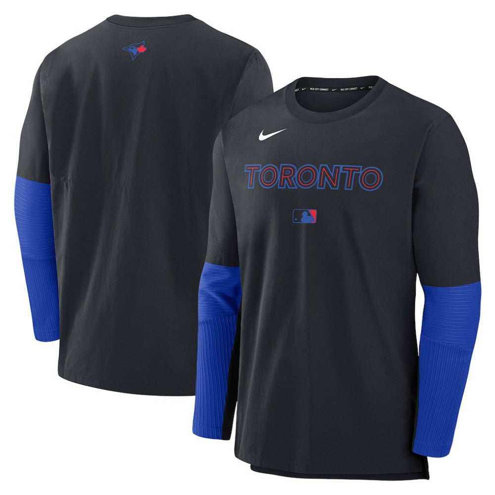 Black Toronto Blue Jays Nike 2025 City Connect Authentic Collection Player Dri-FIT Lightweight Pullover