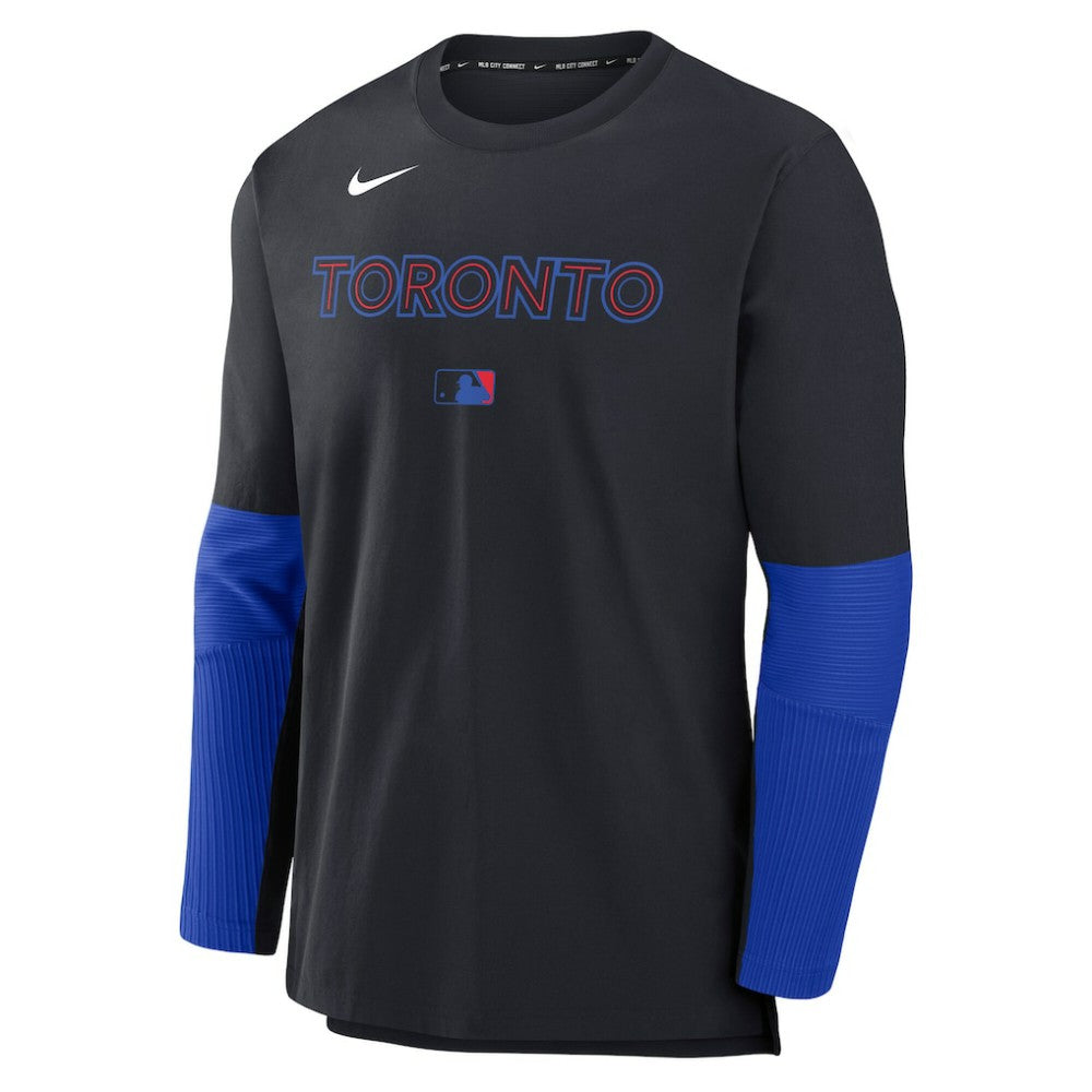 Black Toronto Blue Jays Nike 2025 City Connect Authentic Collection Player Dri-FIT Lightweight Pullover