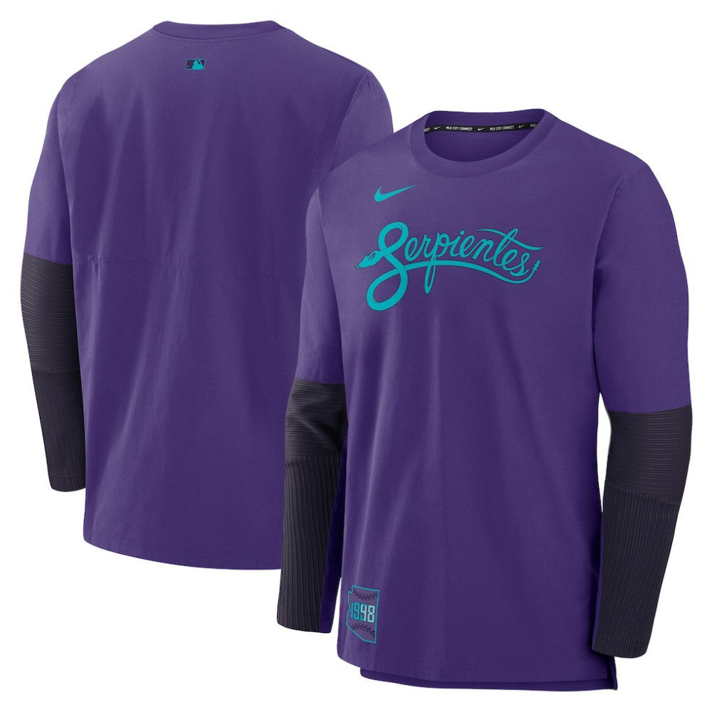 Purple Arizona Diamondbacks Nike 2025 City Connect Authentic Collection Player Dri-FIT Lightweight Pullover