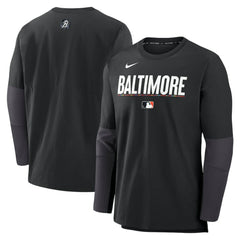 Black Baltimore Orioles Nike 2025 City Connect Authentic Collection Player Dri-FIT Lightweight Pullover