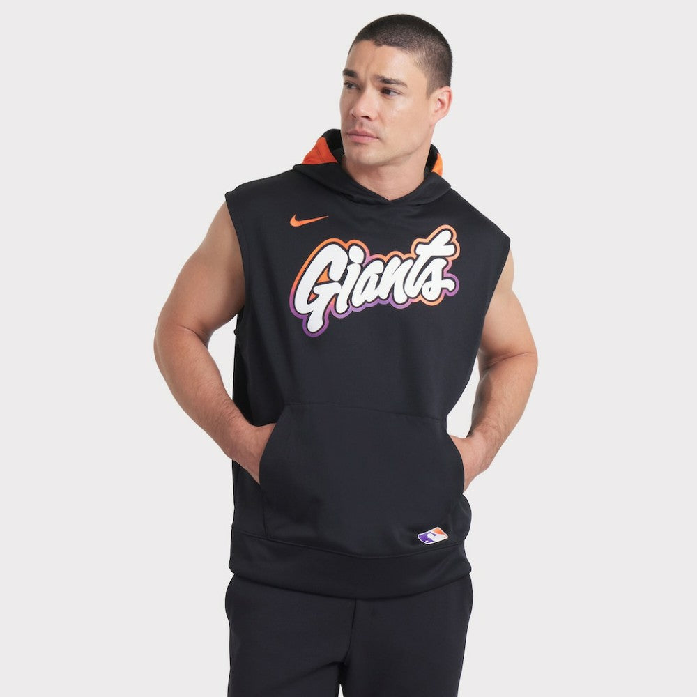Black San Francisco Giants Nike 2025 City Connect Authentic Collection Dri-FIT Sleeveless Hoodie