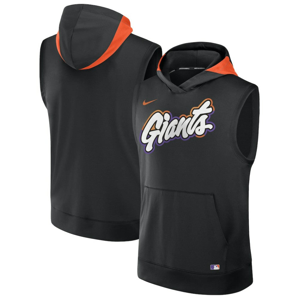Black San Francisco Giants Nike 2025 City Connect Authentic Collection Dri-FIT Sleeveless Hoodie