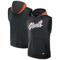Black San Francisco Giants Nike 2025 City Connect Authentic Collection Dri-FIT Sleeveless Hoodie
