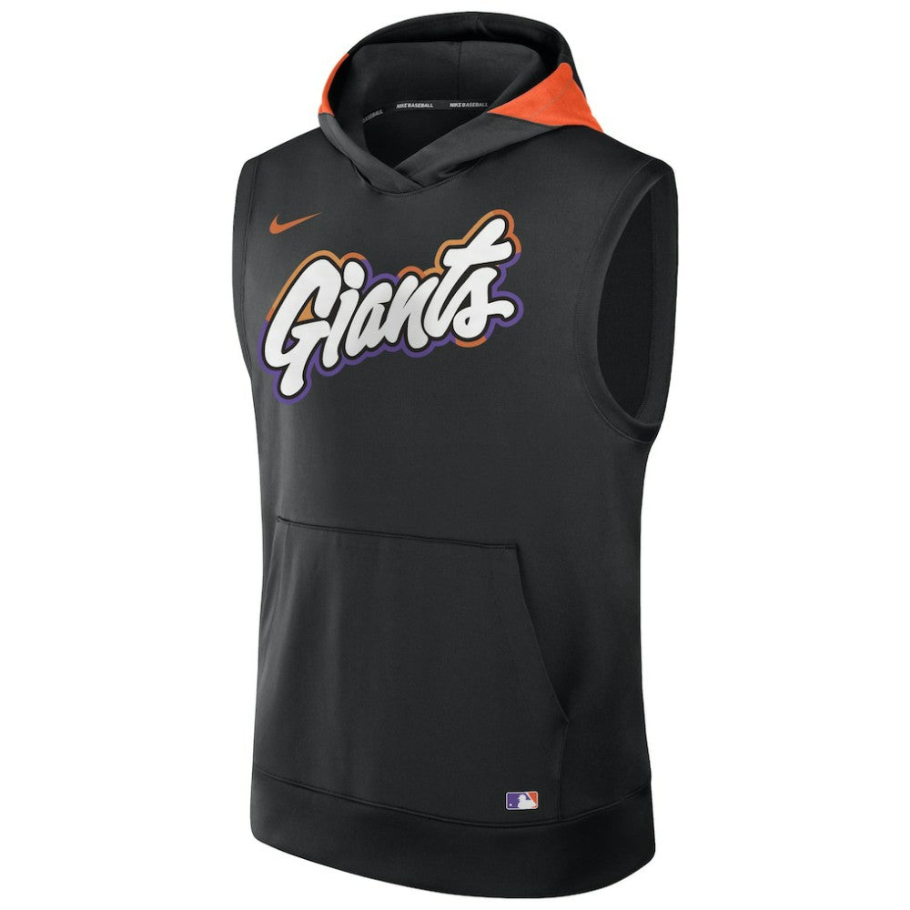 Black San Francisco Giants Nike 2025 City Connect Authentic Collection Dri-FIT Sleeveless Hoodie