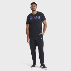 Black Miami Marlins Nike City Connect Wordmark T-Shirt