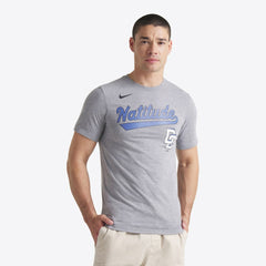 Heather Charcoal Washington Nationals Nike City Connect Script Tri-Blend T-Shirt