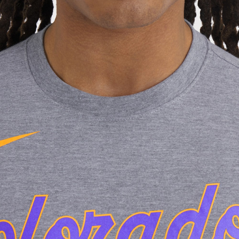 Heather Charcoal Colorado Rockies Nike City Connect Script Tri-Blend T-Shirt