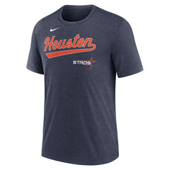 Heather Navy Houston Astros Nike City Connect Script Tri-Blend T-Shirt