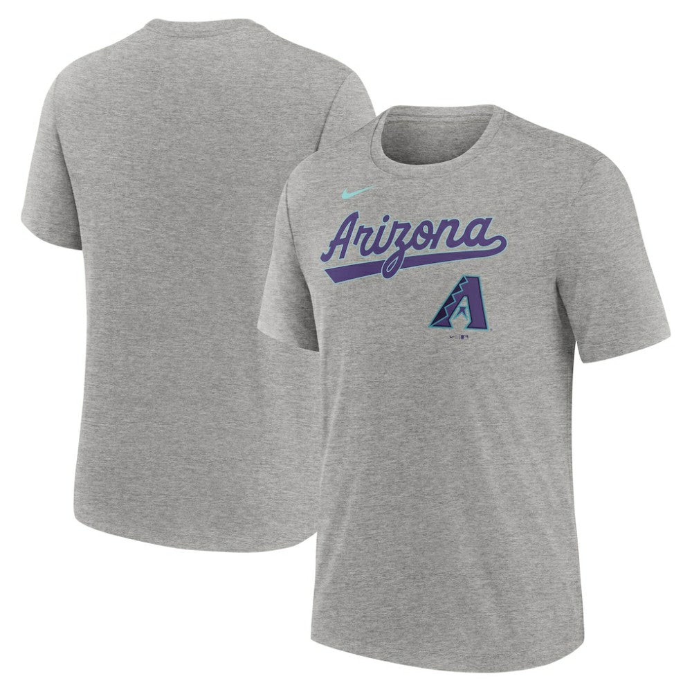 Heather Charcoal Arizona Diamondbacks Nike City Connect Script Tri-Blend T-Shirt