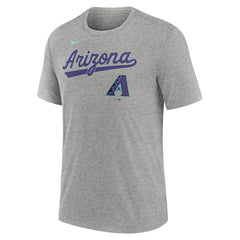 Heather Charcoal Arizona Diamondbacks Nike City Connect Script Tri-Blend T-Shirt