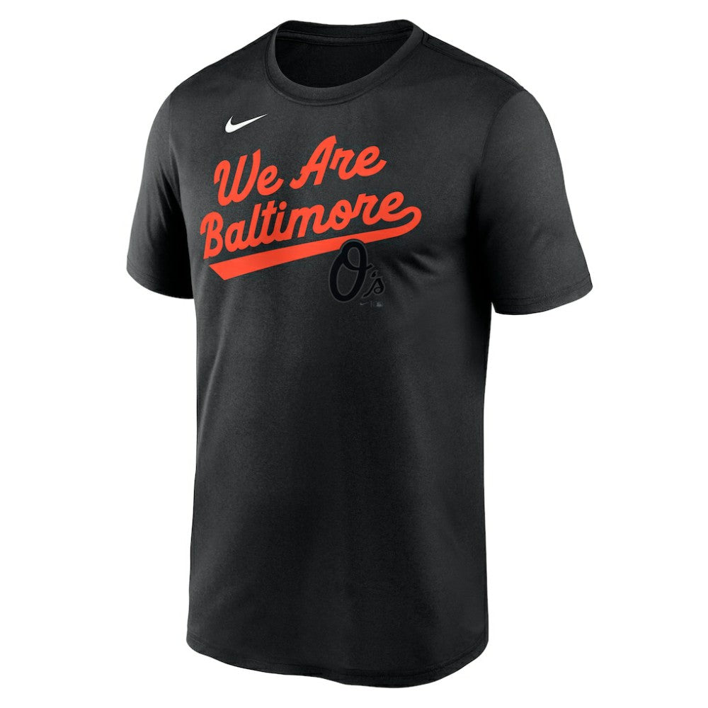 Black Baltimore Orioles Nike City Connect Team Phrase Script Legend Performance T-Shirt
