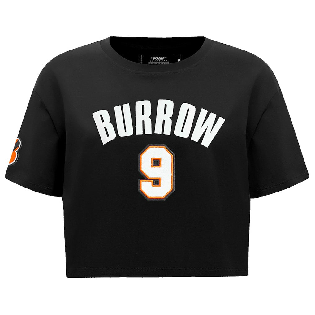Joe Burrow  Pro Standard Women's Player Name & Number Cropped Boxy T-Shirt - Cincinnati Bengals T-shirts