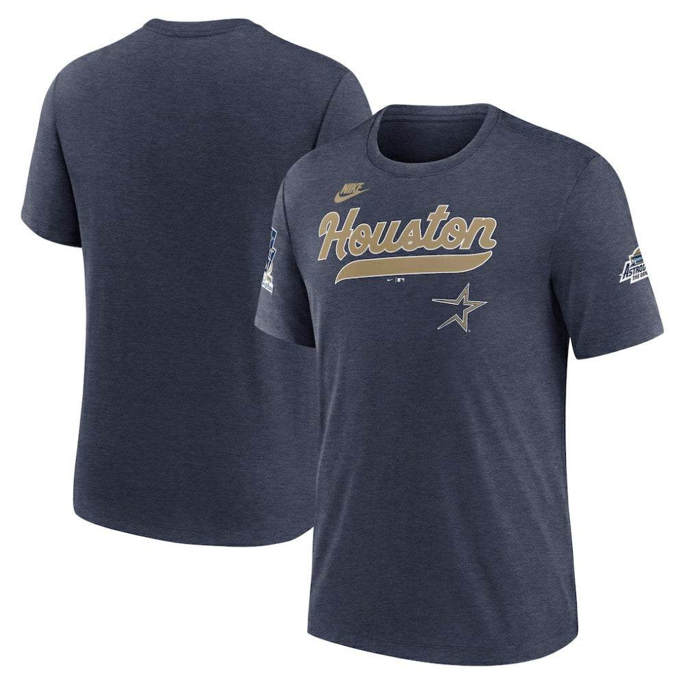Heather Navy Houston Astros Nike Cooperstown Collection Eras Tri-Blend T-Shirt