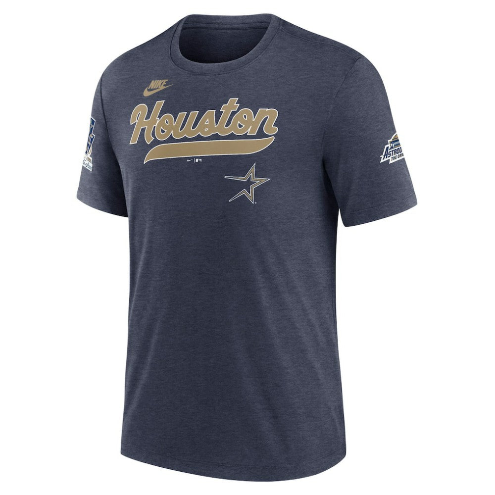 Heather Navy Houston Astros Nike Cooperstown Collection Eras Tri-Blend T-Shirt