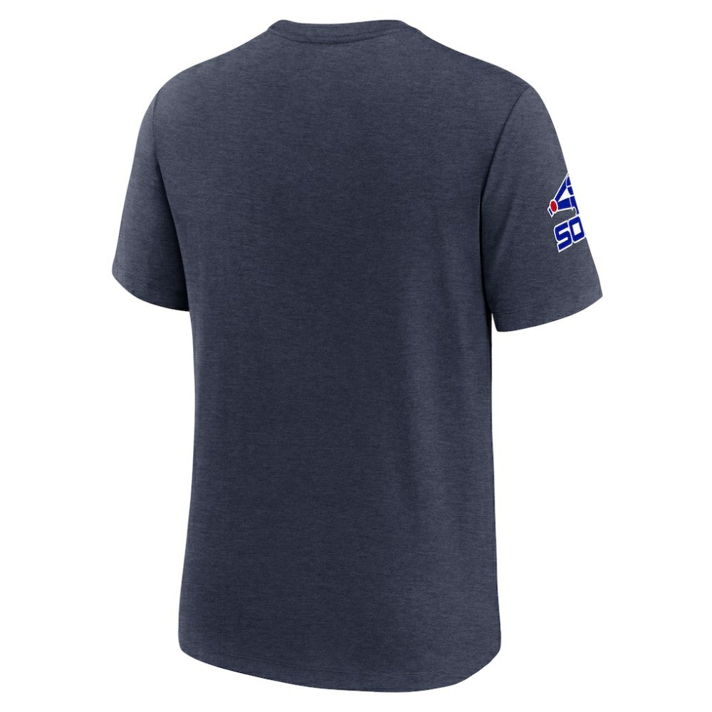 Heather Navy Chicago White Sox Nike Cooperstown Collection Eras Tri-Blend T-Shirt