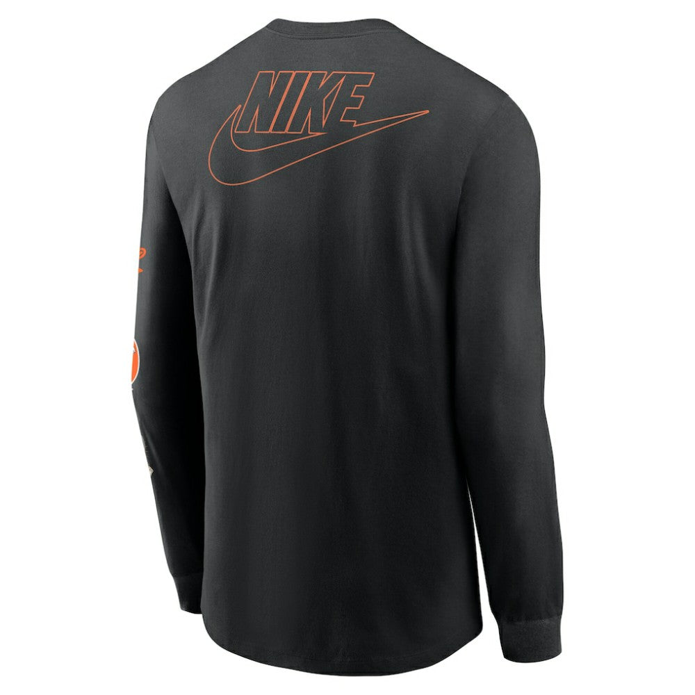 Black Baltimore Orioles Nike Cooperstown Collection Knockout Long Sleeve T-Shirt