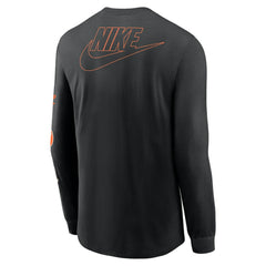 Black Baltimore Orioles Nike Cooperstown Collection Knockout Long Sleeve T-Shirt