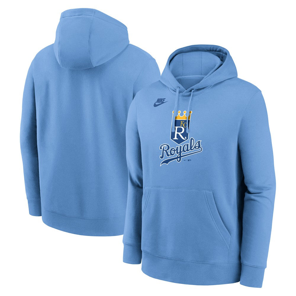 Light Blue Kansas City Royals Nike Cooperstown Collection Logo Club Hoodie