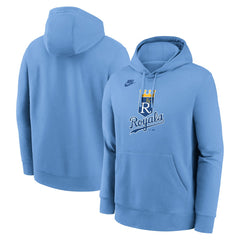 Light Blue Kansas City Royals Nike Cooperstown Collection Logo Club Hoodie