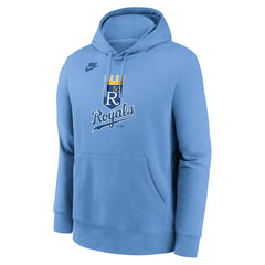 Light Blue Kansas City Royals Nike Cooperstown Collection Logo Club Hoodie
