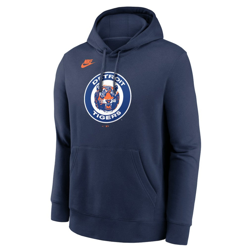 Navy Detroit Tigers Nike Cooperstown Collection Logo Club Hoodie
