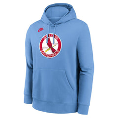 Light Blue St. Louis Cardinals Nike Cooperstown Collection Logo Club Hoodie