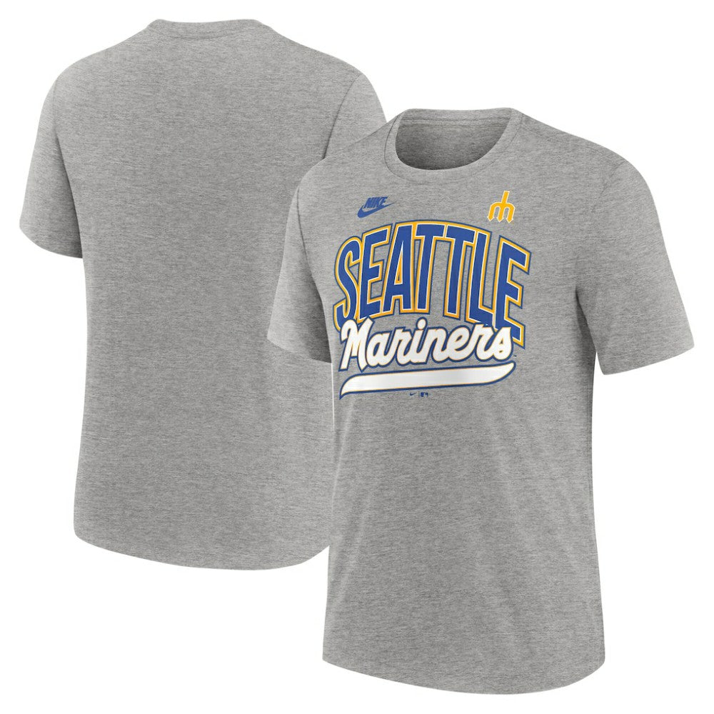 Heather Gray Seattle Mariners Nike Cooperstown Collection Retro Tri-Blend T-Shirt