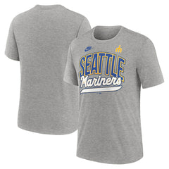 Heather Gray Seattle Mariners Nike Cooperstown Collection Retro Tri-Blend T-Shirt