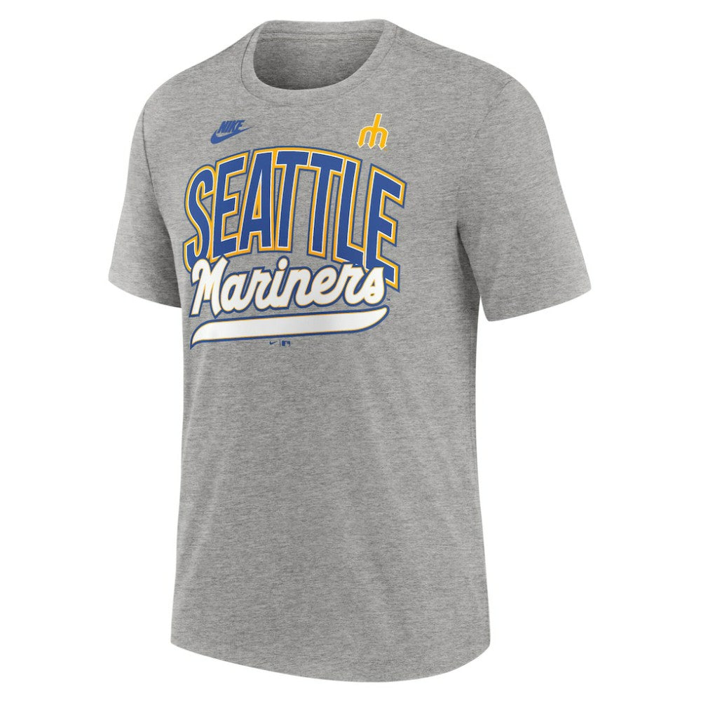 Heather Gray Seattle Mariners Nike Cooperstown Collection Retro Tri-Blend T-Shirt