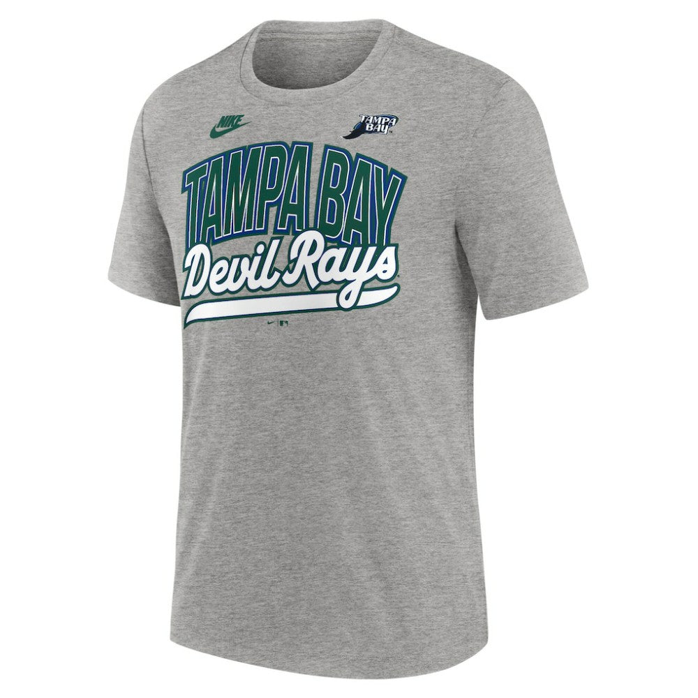 Heather Gray Tampa Bay Rays Nike Cooperstown Collection Retro Tri-Blend T-Shirt