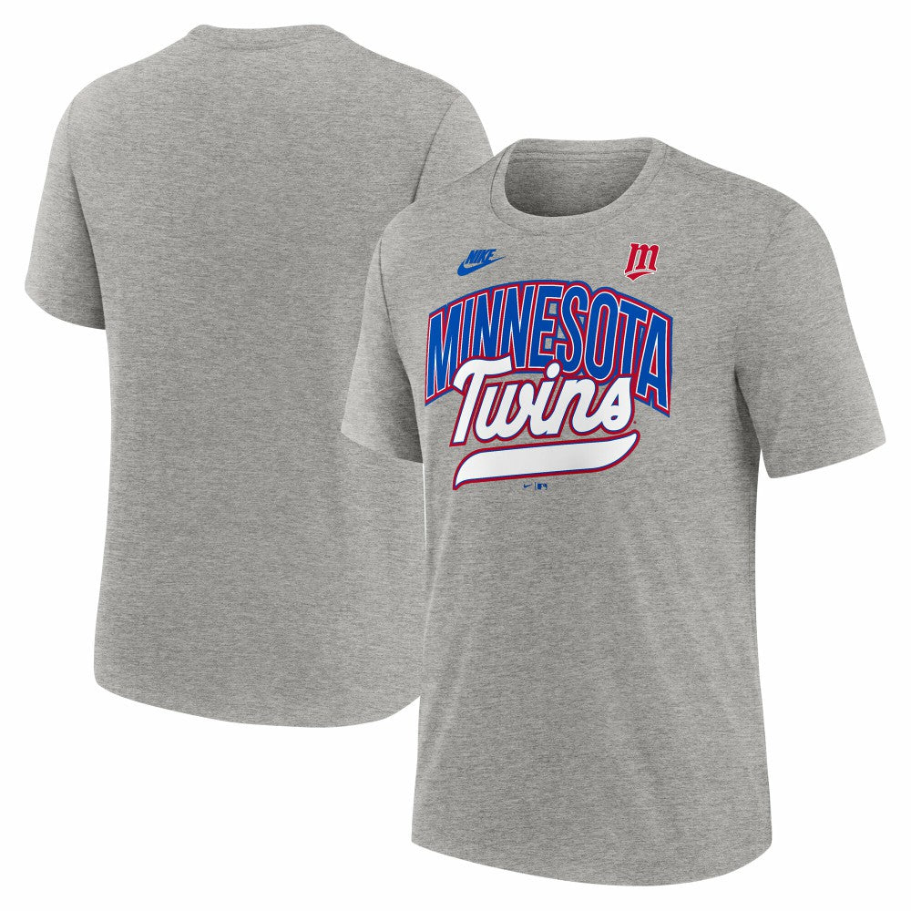 Heather Gray Minnesota Twins Nike Cooperstown Collection Retro Tri-Blend T-Shirt