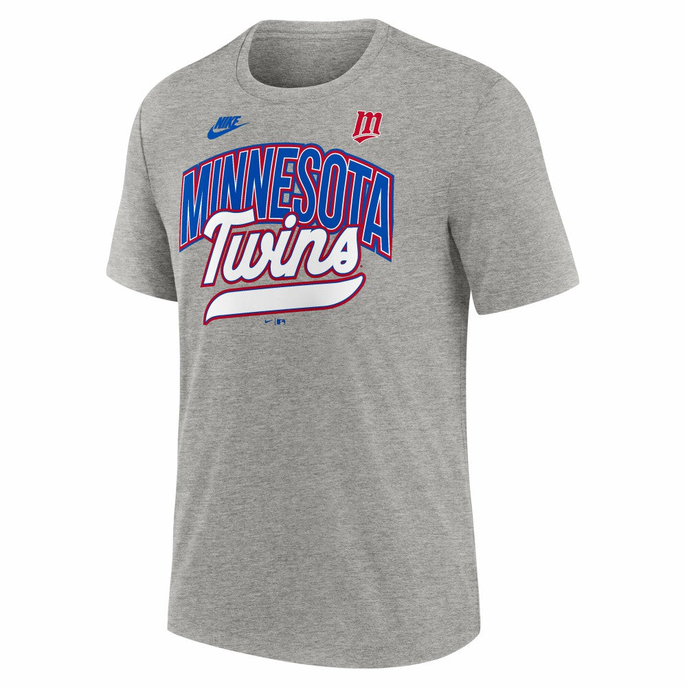 Heather Gray Minnesota Twins Nike Cooperstown Collection Retro Tri-Blend T-Shirt