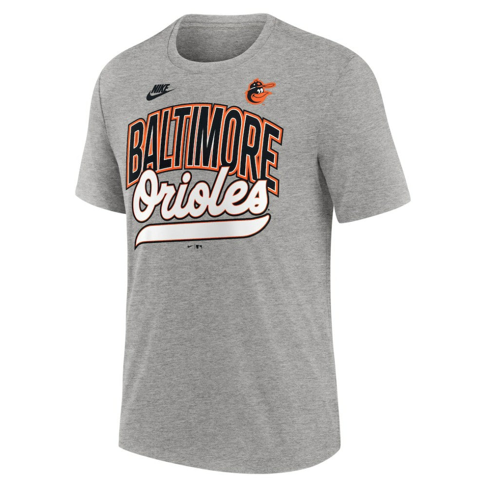Heather Gray Baltimore Orioles Nike Cooperstown Collection Retro Tri-Blend T-Shirt