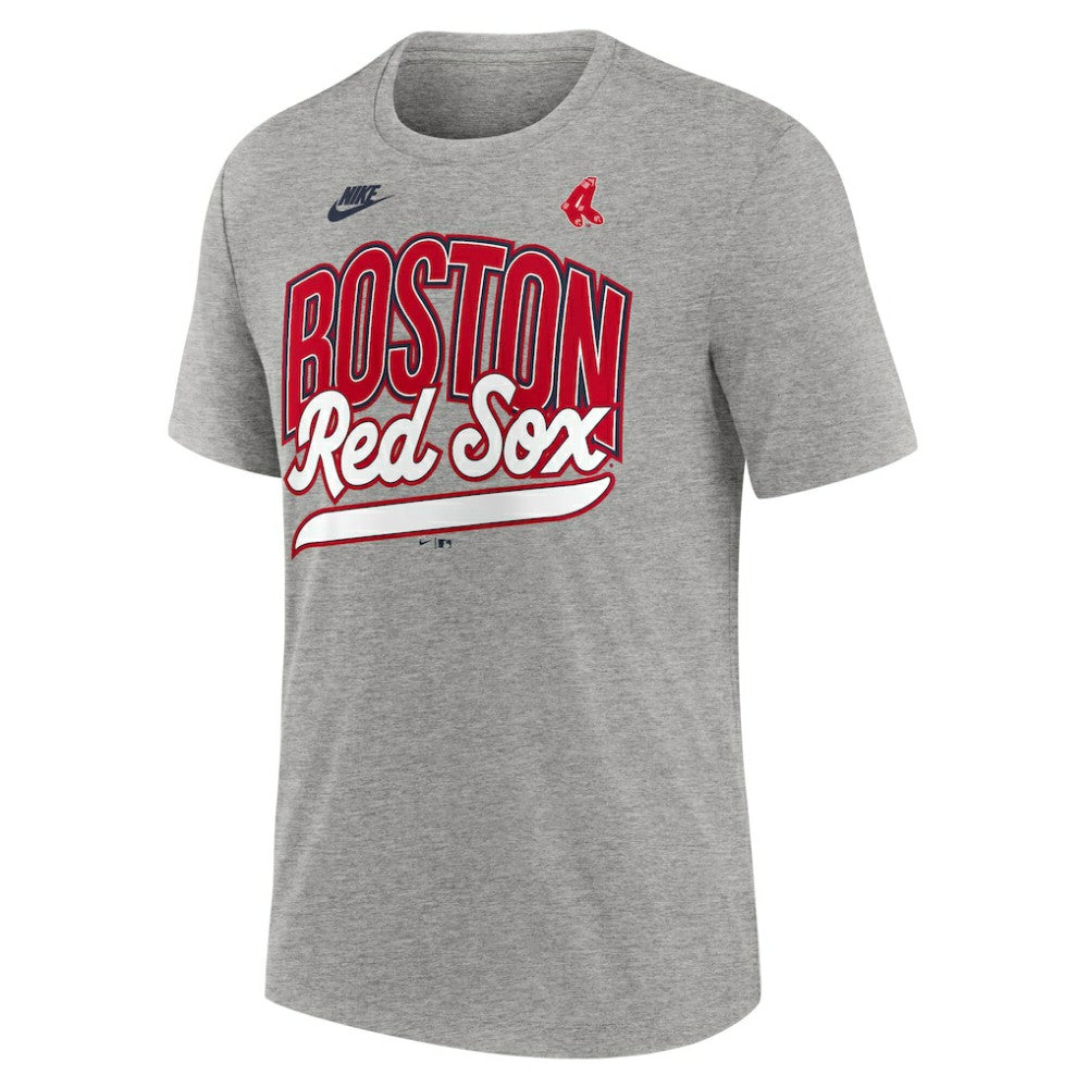 Heather Gray Boston Red Sox Nike Cooperstown Collection Retro Tri-Blend T-Shirt