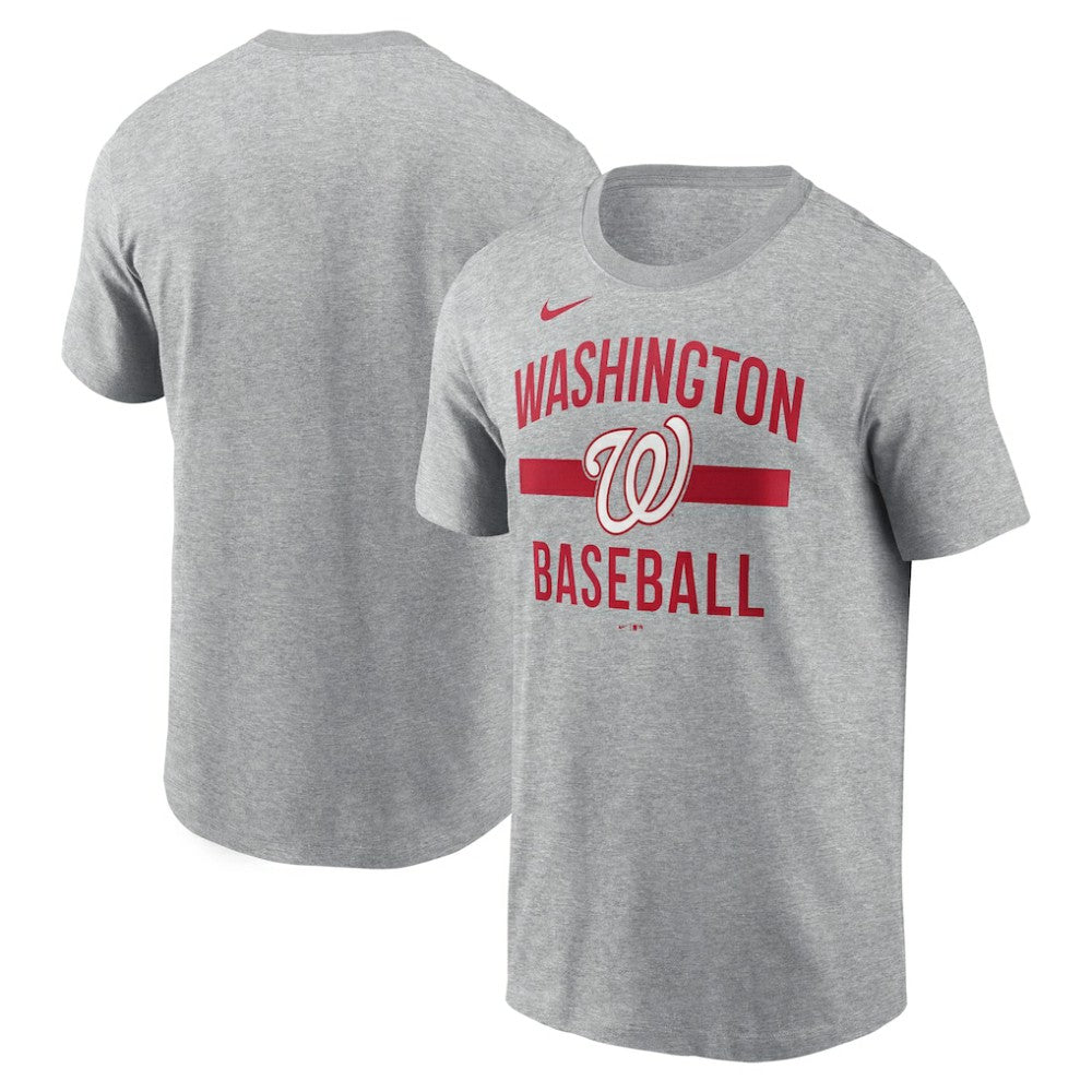 Heather Gray Washington Nationals Nike  Arched T-Shirt